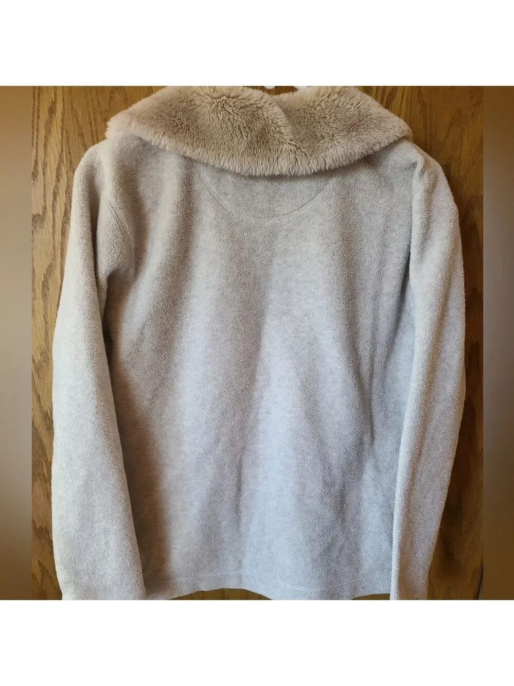 Villager Sport Ivory Fleece Jacket Faux Collar S - Picture 3 of 5